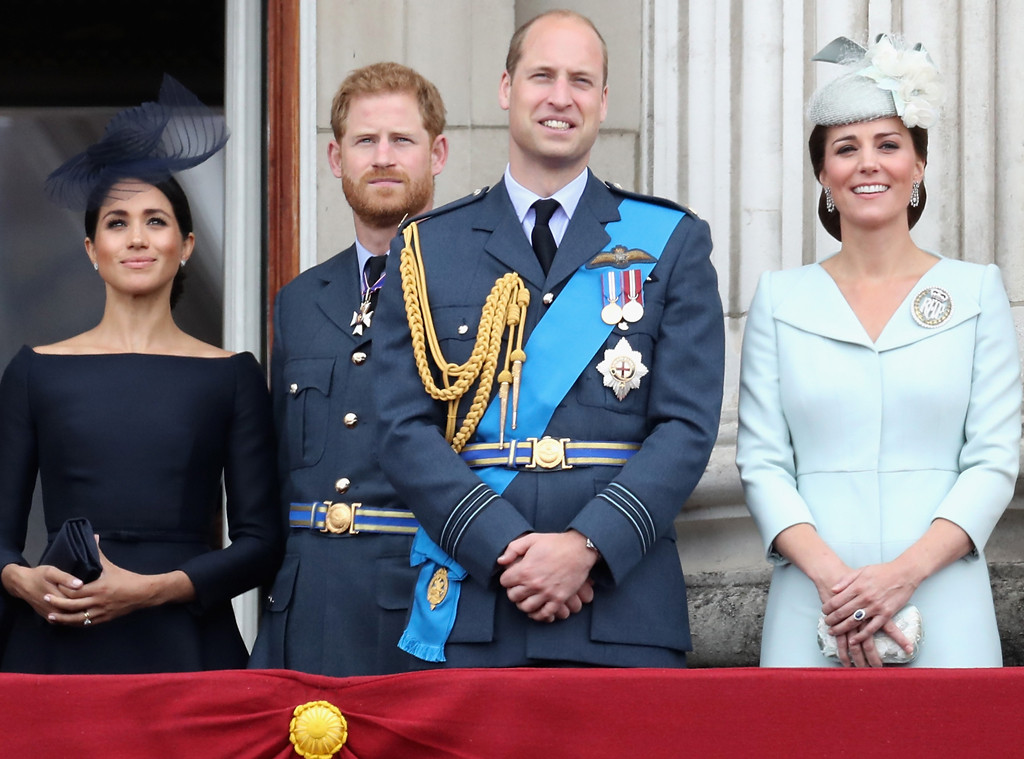 Meghan, Duchess of Sussex, Prince Harry, Duke of Sussex, Prince William, Duke of Cambridge and Catherine, Duchess of Cambridge